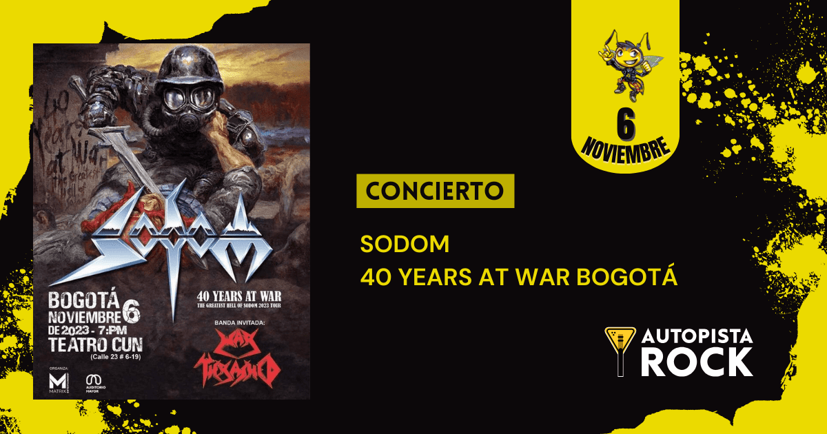 SODOM – 40 YEARS AT WAR – BOGOTÁ