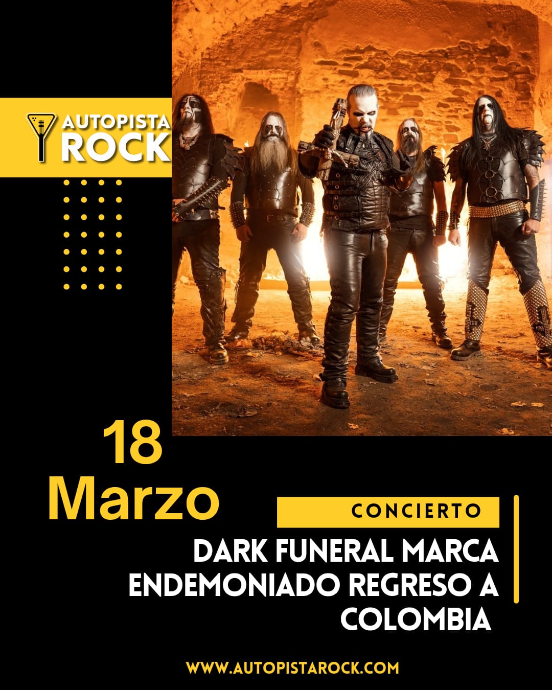 Dark Funeral retorna a Colombia en 2025 