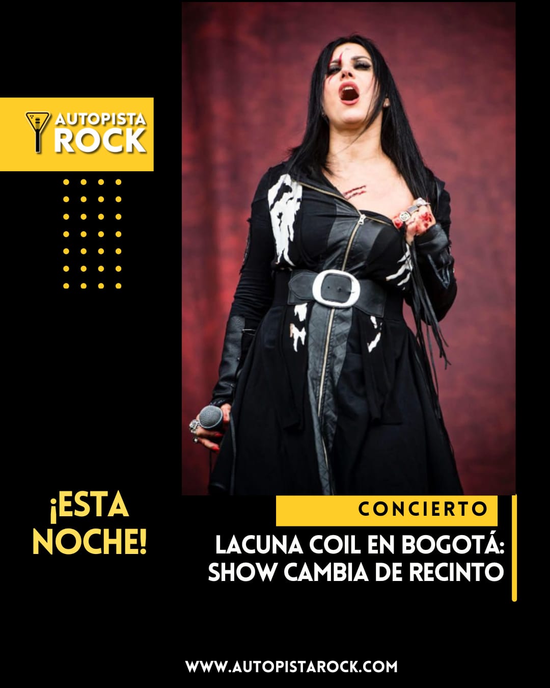 Lacuna Coil en Bogotá – Show cambia de recinto 