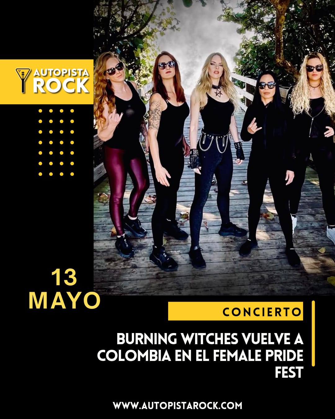 Burning Witches regresa a Colombia en el Female Pride Fest 