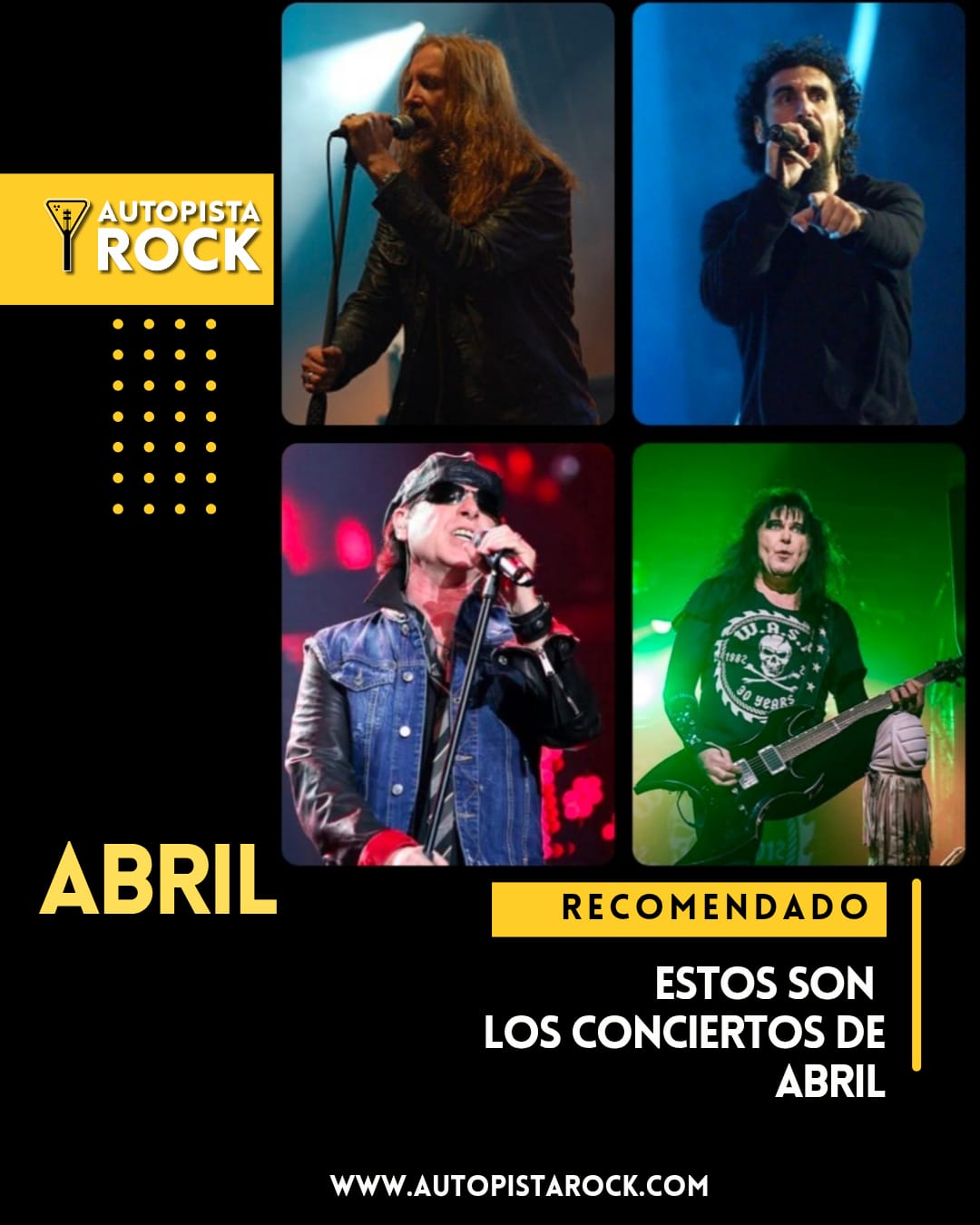 Estos son los conciertos que disfrutaremos en abril