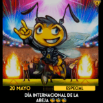 dia mundial de la abeja. abeja rockera