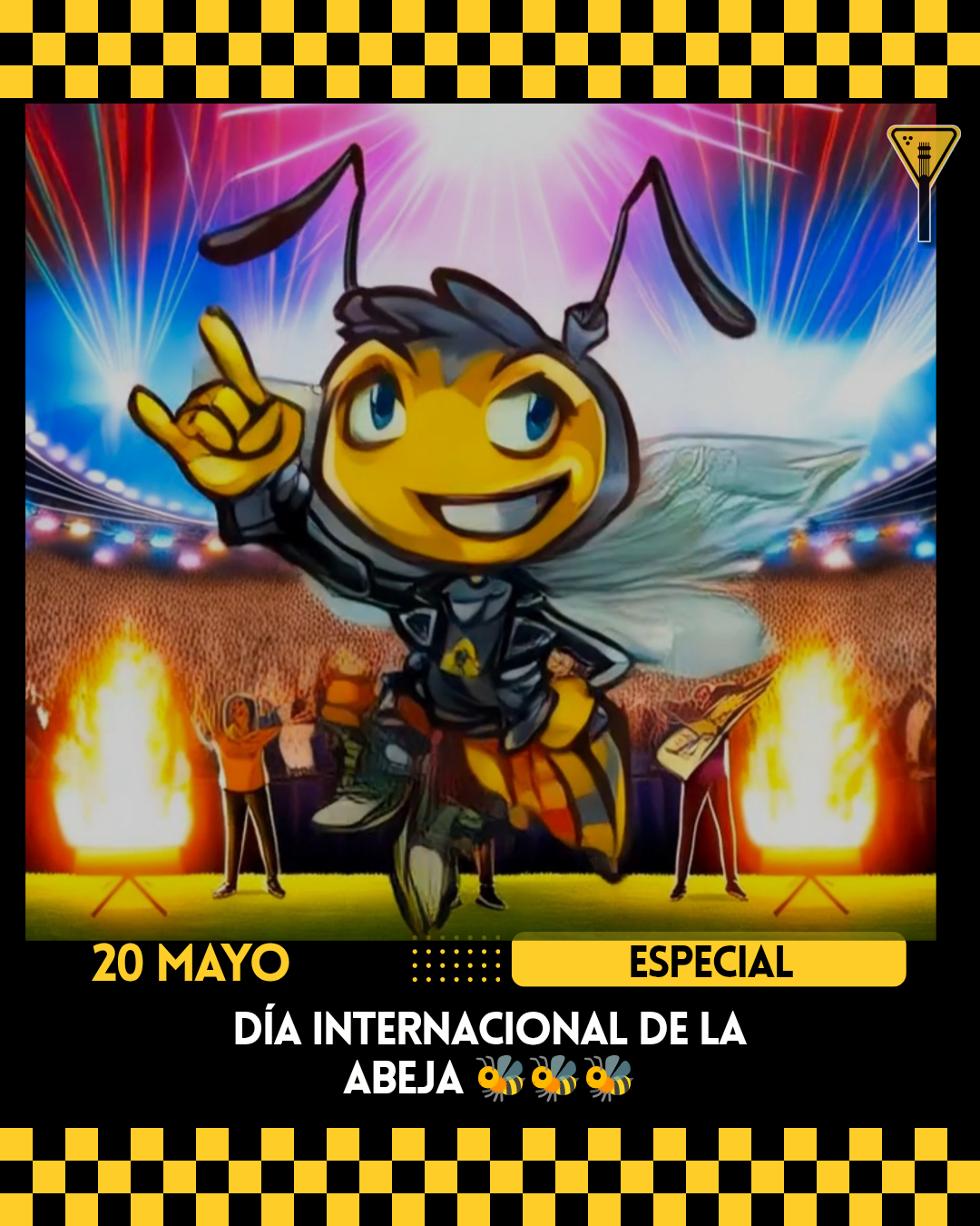 dia mundial de la abeja. abeja rockera