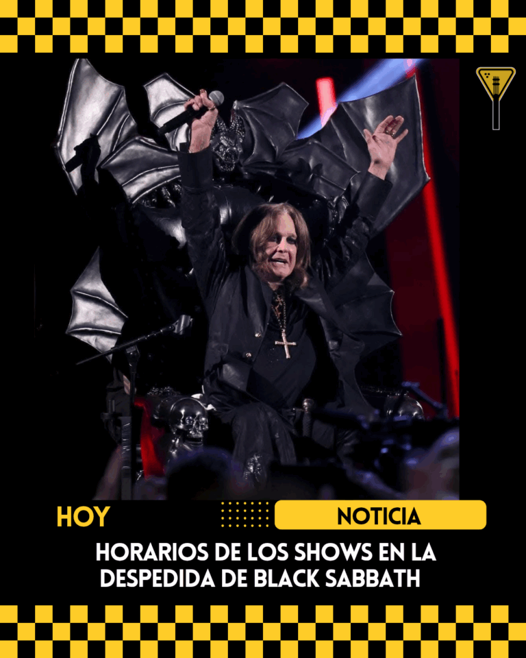 Estos son los horarios de las shows en la despedida de Black Sabbath 