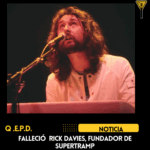 Falleció Rick Davies, fundador de Supertramp 