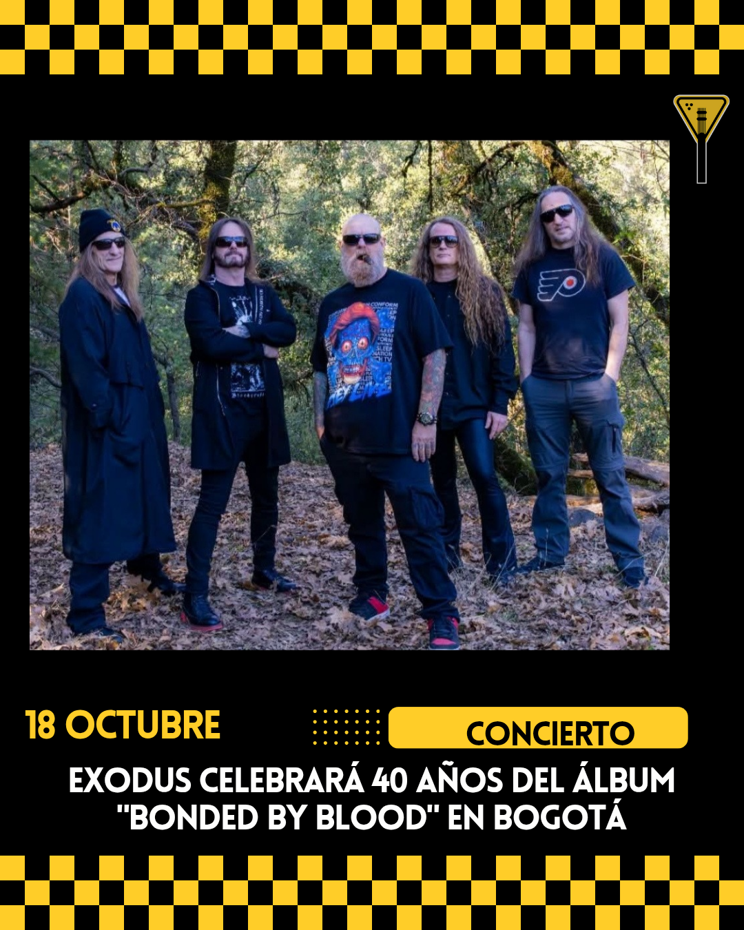 Exodus celebrará 40 años de su álbum “Bonded By Blood” en Bogotá 