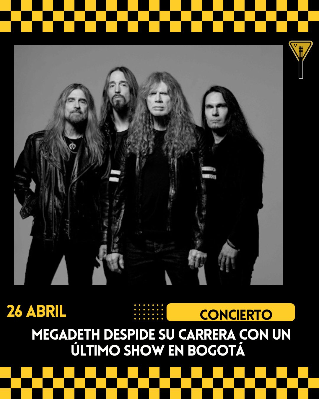 Megadeth despide su carrera con un último show en Bogotá en 2026