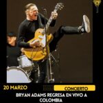 Bryan Adams regresa en vivo a Colombia en 2026