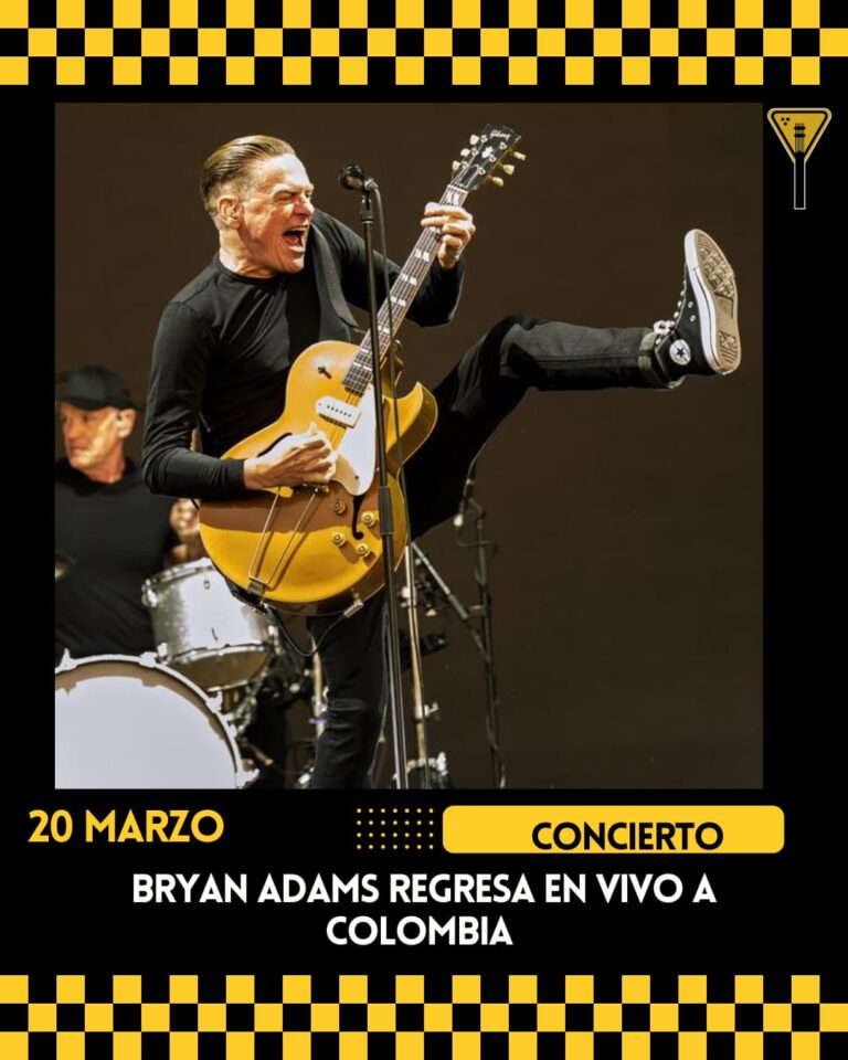 Bryan Adams regresa en vivo a Colombia en 2026