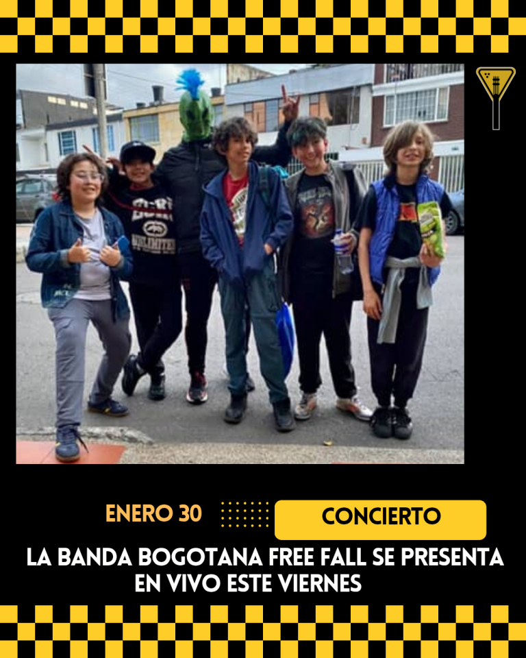 La banda bogotana Free Fall se presenta en vivo este viernes 