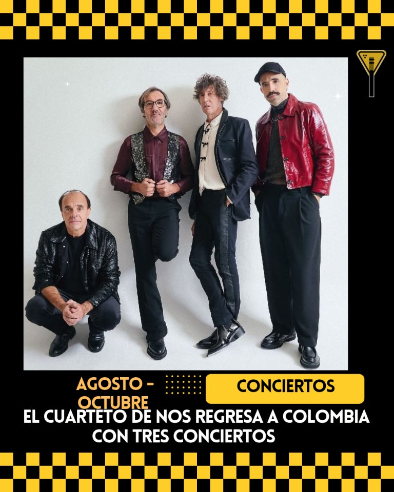 El Cuarteto de Nos regresa a Colombia en 2026 con tres conciertos 