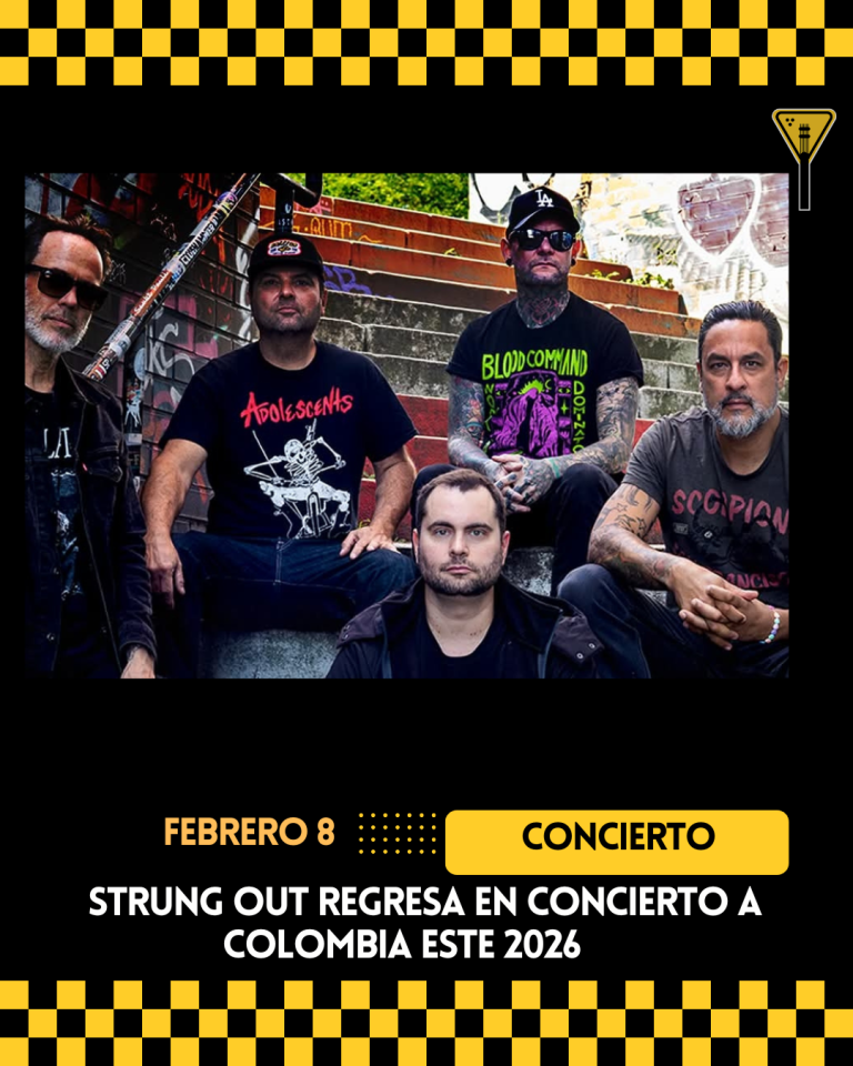 Strung Out regresa en concierto a Colombia este 2026 