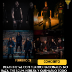 Death metal en vivo: No Raza, Herejía, The Scum y más