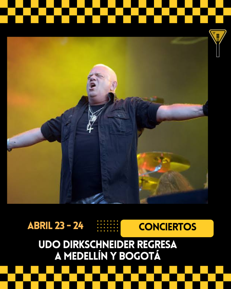 Udo Dirkschneider regresa a Medellín y Bogotá 