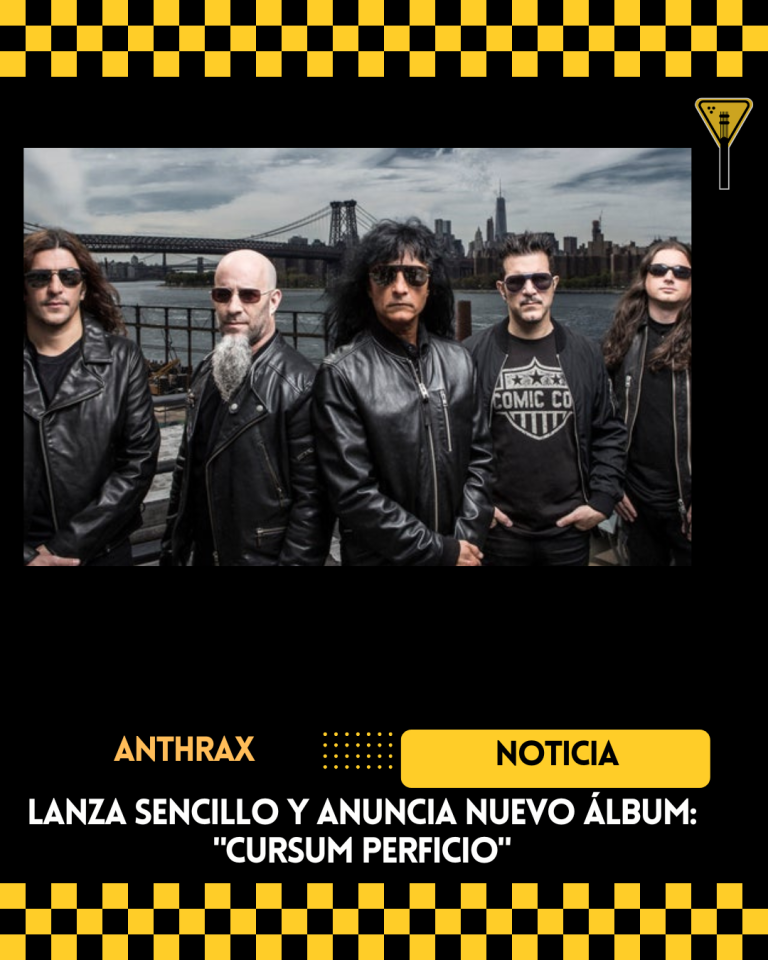 Anthrax lanza canción y anuncia nuevo álbum: “Cursum Perficio”