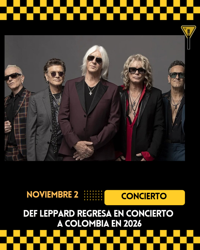 Def Leppard regresa en concierto a Colombia en 2026