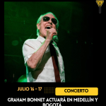 Graham Bonnet actuará en Medellín y Bogotá en 2026 