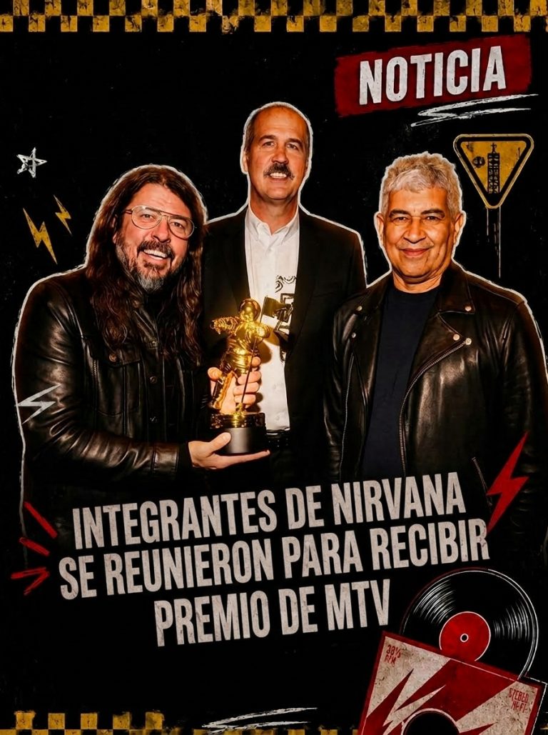 Integrantes de Nirvana se reunieron para recibir premio de MTV 